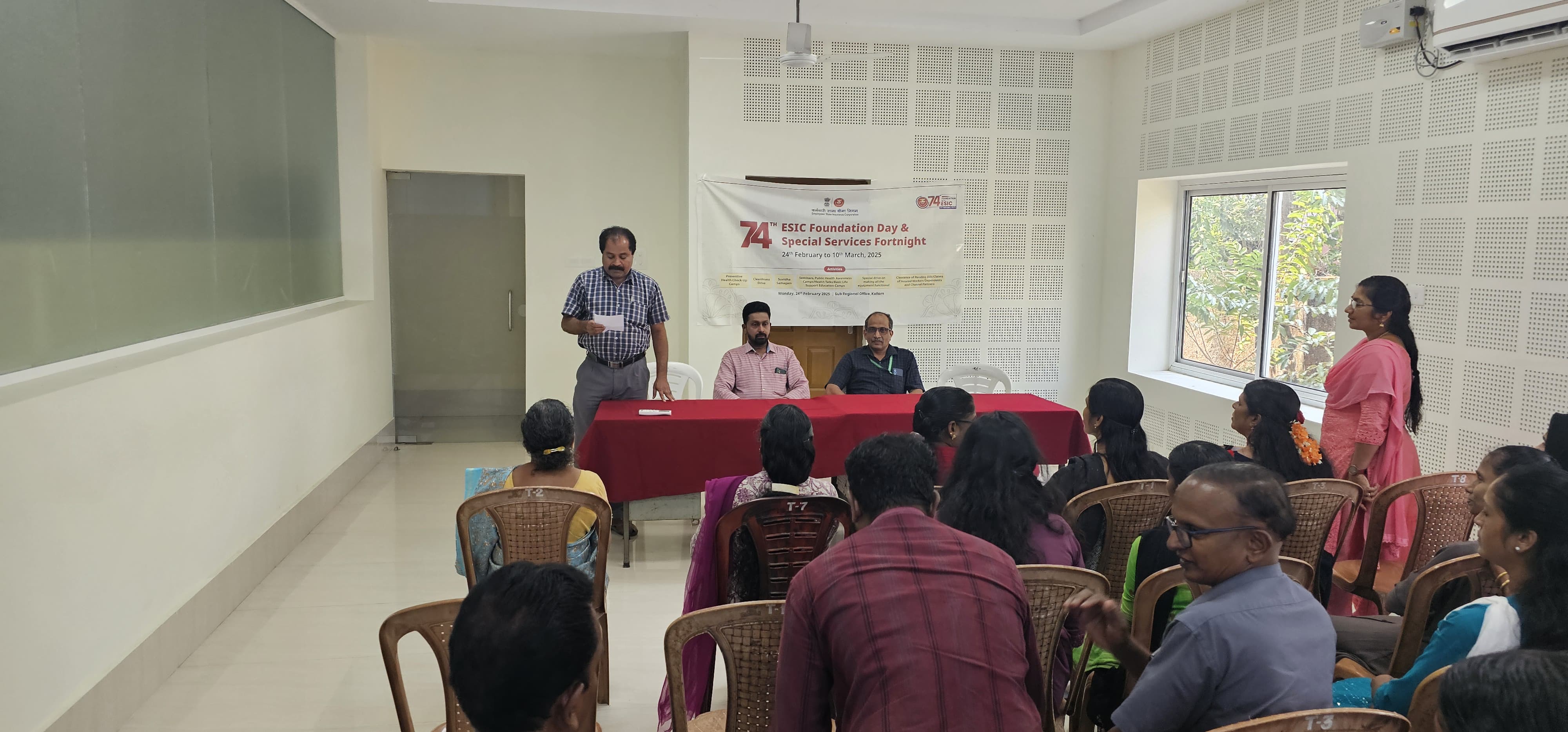 Awareness programme conducted in connection with 74th Esic foundation day and special services fortnight