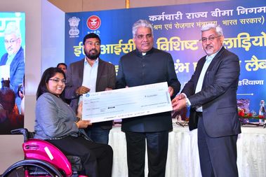 Felicitation of distinguished sportspersons of ESIC, Inauguration of Cath Lab, launch of ESIC PMD and Medical Dashboard and 187th meeting of ESIC.