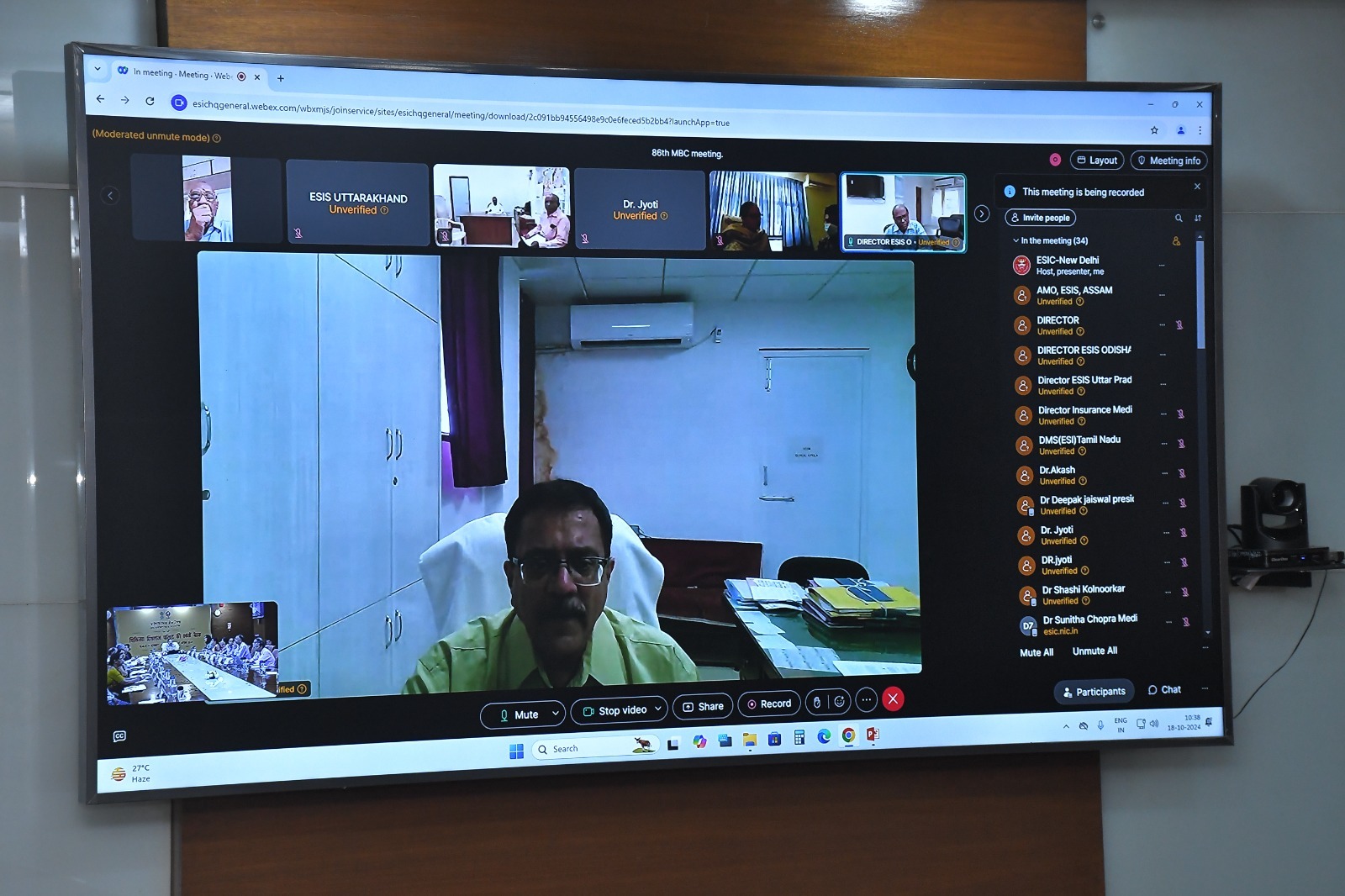 86th Meeting of Medical Benefit Council held at ESIC Headquarters Today