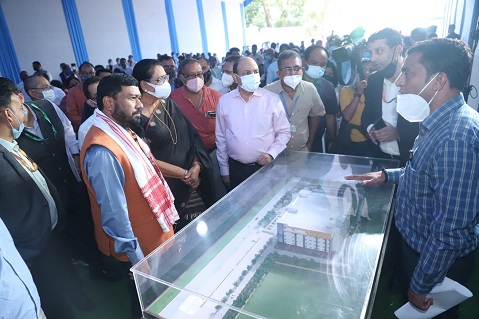 On-Site Inspection and kick-start of the construction work of 200 bedded ESIC Hospital, Guwahati, Assam on 16.11.2021