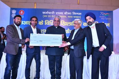 Felicitation of distinguished sportspersons of ESIC, Inauguration of Cath Lab, launch of ESIC PMD and Medical Dashboard and 187th meeting of ESIC.